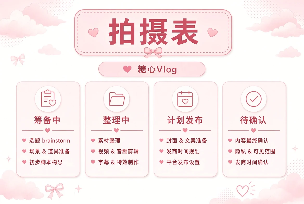拍摄表内容导览